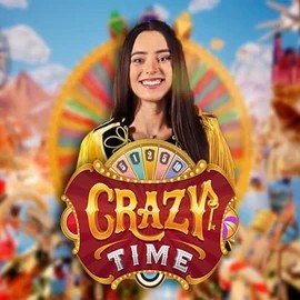 Logo of Crazy Time from Evolution at RivO Casino