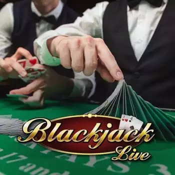 Live Blackjack slot visual from Evolution available on rivocasino.eu
