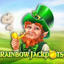 Rainbow Jackpots logo by Red Tiger Gaming at RivO Casino