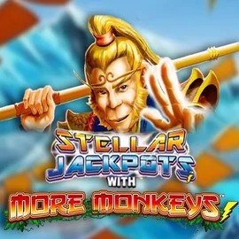 Official Jackpots logo: Stellar Jackpots with More Monkeys by Lightning Box Game at RivO Casino