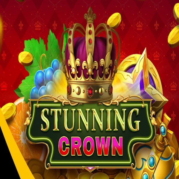 Stunning Crown slot logo by BF Games at RivO Casino